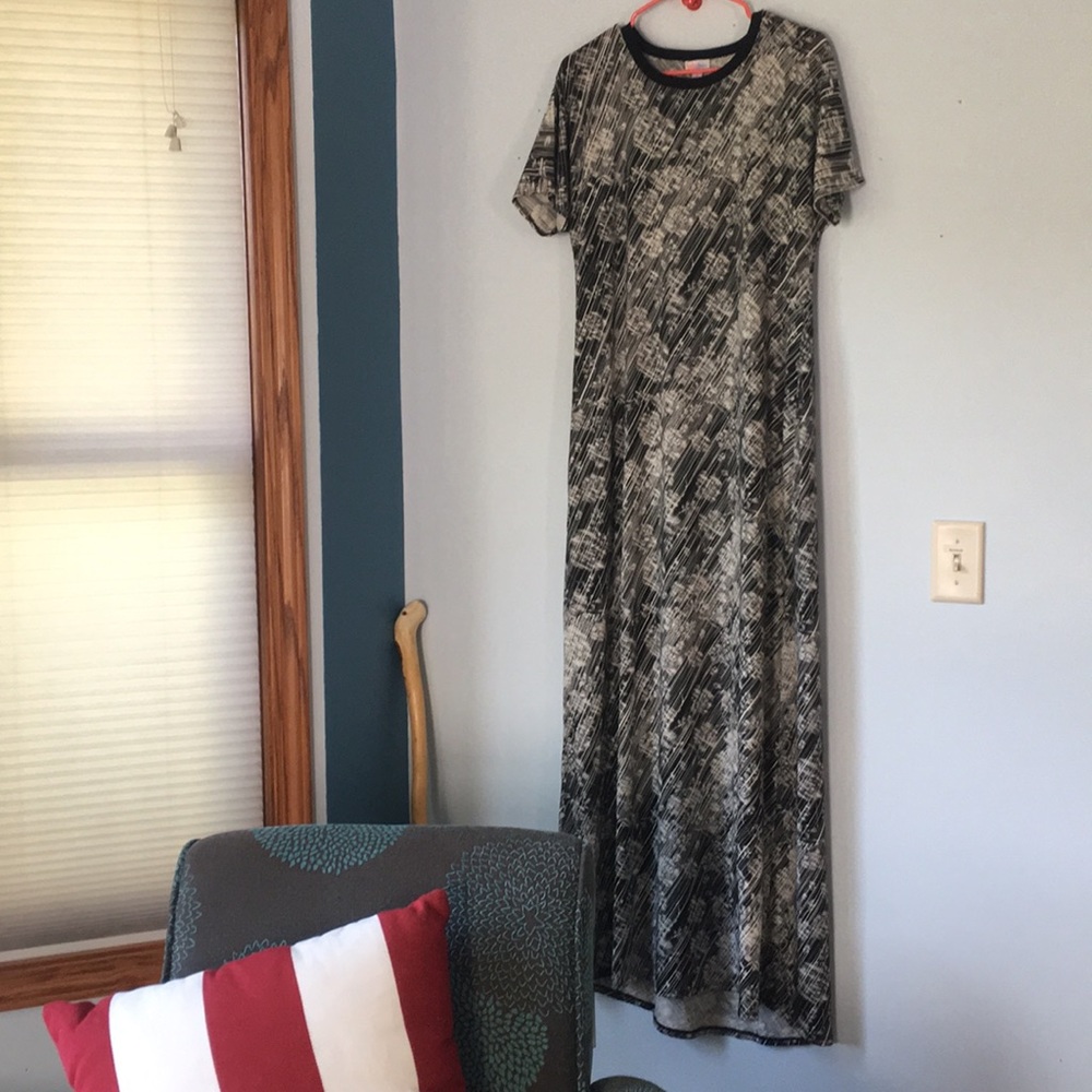Maxi Dress M Black & White Design